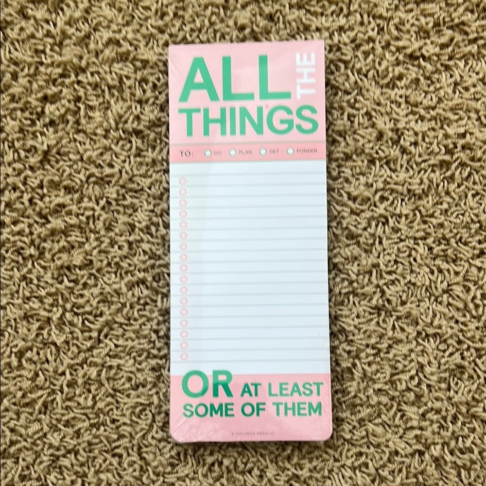 All the Things To-Do List Notepad